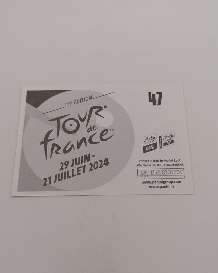 Panini sticker Tour de France 2024 n° 47. - photo numéro 3