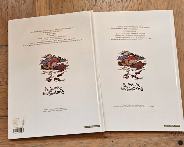 Lot de 2 bandes dessinées la guerre des boutons - photo numéro 2