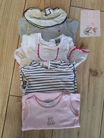 Lot Tee-shirts bébé 6 mois fille