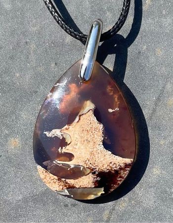 Superbe pendentif en ambre