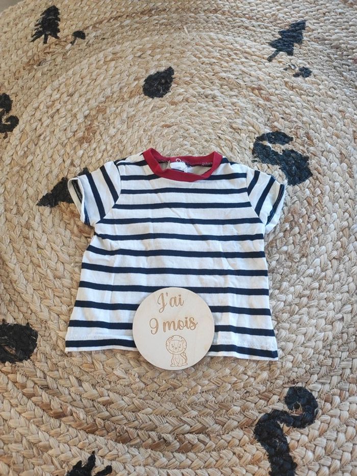 Tee shirt marin garçon 9 mois