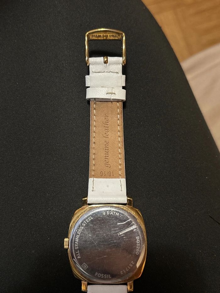 Montre Fossil Femme - Vintage Look - Bleu et Or - photo numéro 3