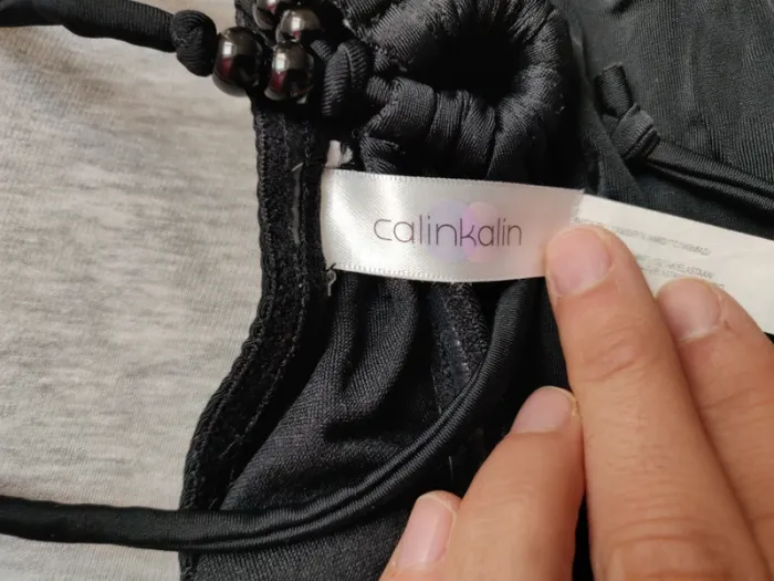 Maillot de bain grossesse deux pièces bikini noir CalinKalin taille 38 - photo numéro 2