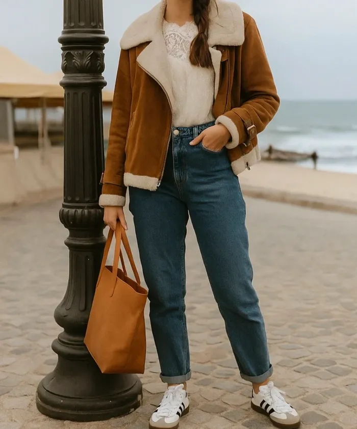 🧥 Perfecto Zara en daim camel – Doublure moumoute neuf - Parfait pour la mi saison