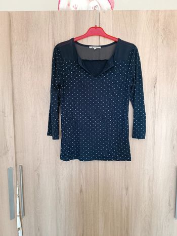 T-shirt manches longues à pois taille s