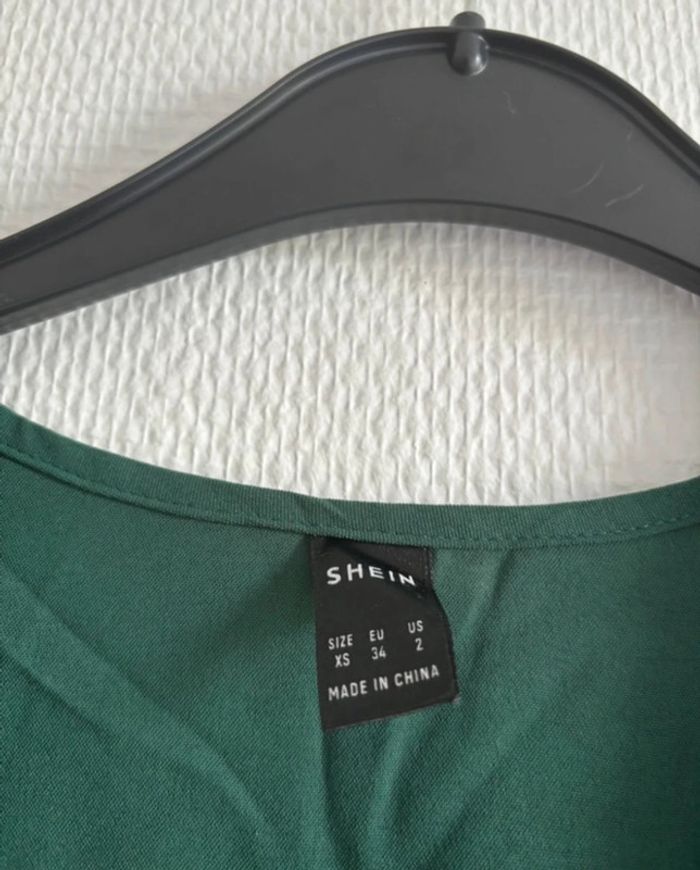Blouse dentelle verte - photo numéro 3