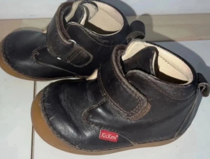 Kickers bébé en cuir – Taille 20 Adorables Kickers marron - photo numéro 3