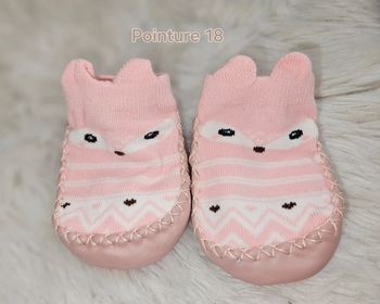 Adorables chaussons bébé – Pointure 18 (11 cm)