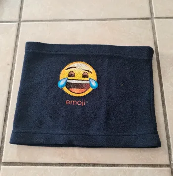 Tour de cou polaire bleu Emoji en TBE