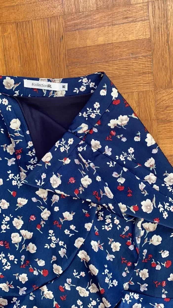 Jupe à fleurs bleue Collection IRL - photo numéro 4