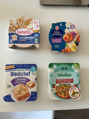 Lot de 4 petits plats bébé