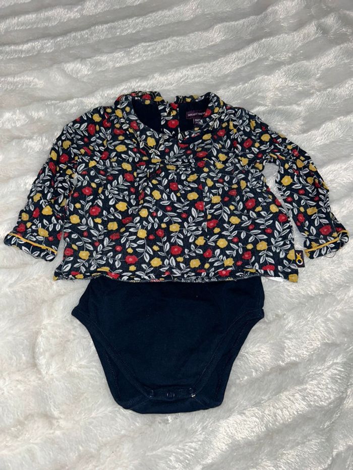 Body manche longue fleurie