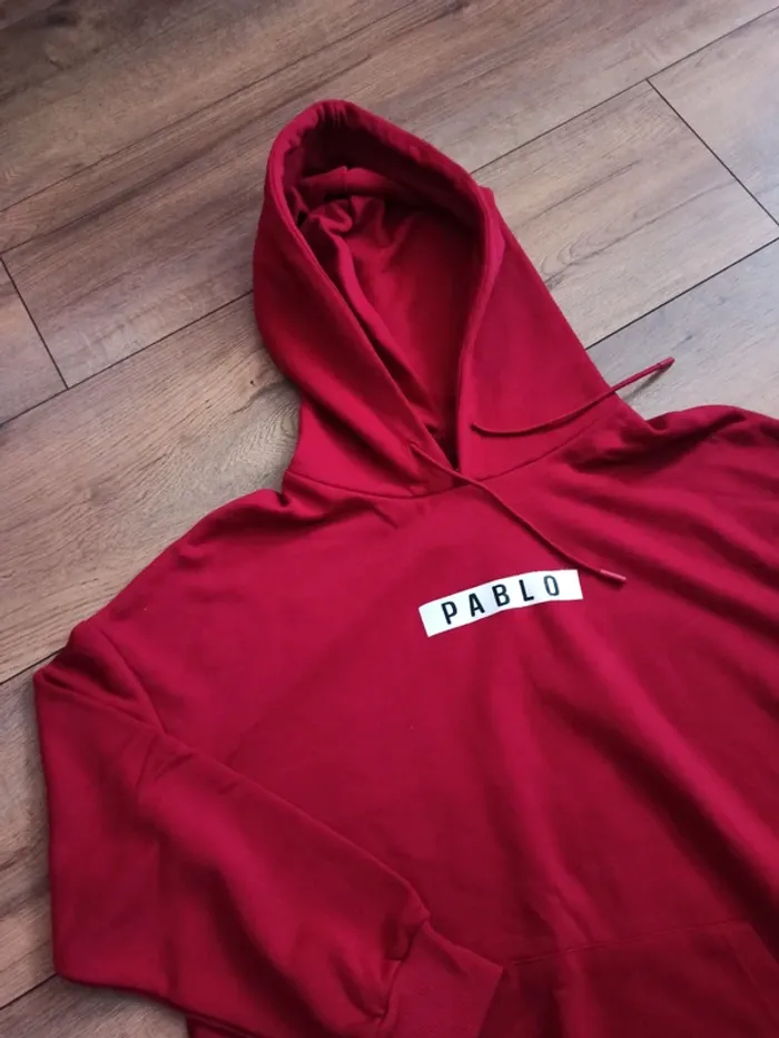 Sweat/pull à capuche homme bordeaux M - photo numéro 3