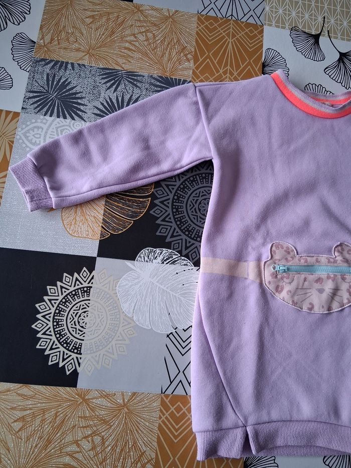 Robe sweat fille parme 5 ans - photo numéro 2