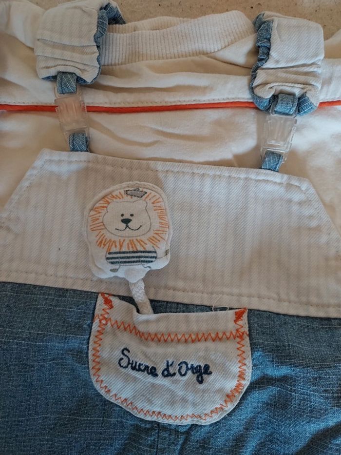 Ensemble salopette t-shirt Sucre d'orge - photo numéro 4