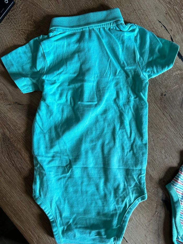 Lot 2 bodies été garçon parfait état 9 mois - photo numéro 5
