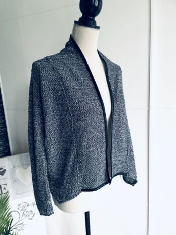 Gilet veste noir argenté 14 ans