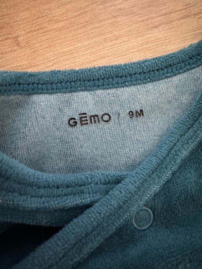 Lot de 2 pyjamas bébé (bleu & écru) - taille 9 mois - Gémo & La Redoute - photo numéro 5