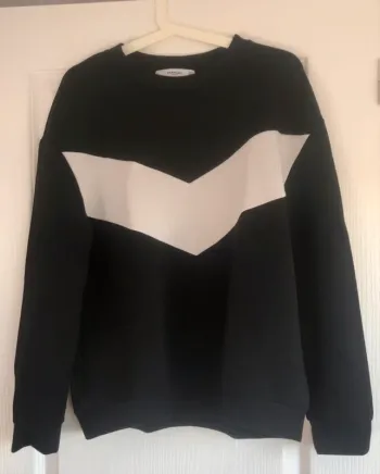 Sweat-shirt sans capuche noir mango