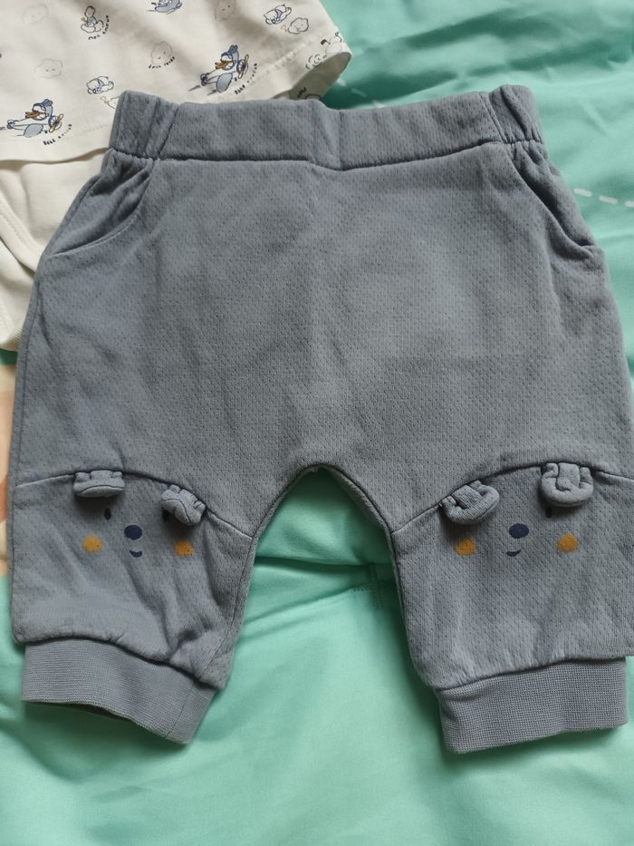 Ensemble tshirt avec body et pantalon 1 mois sergent major - photo numéro 2