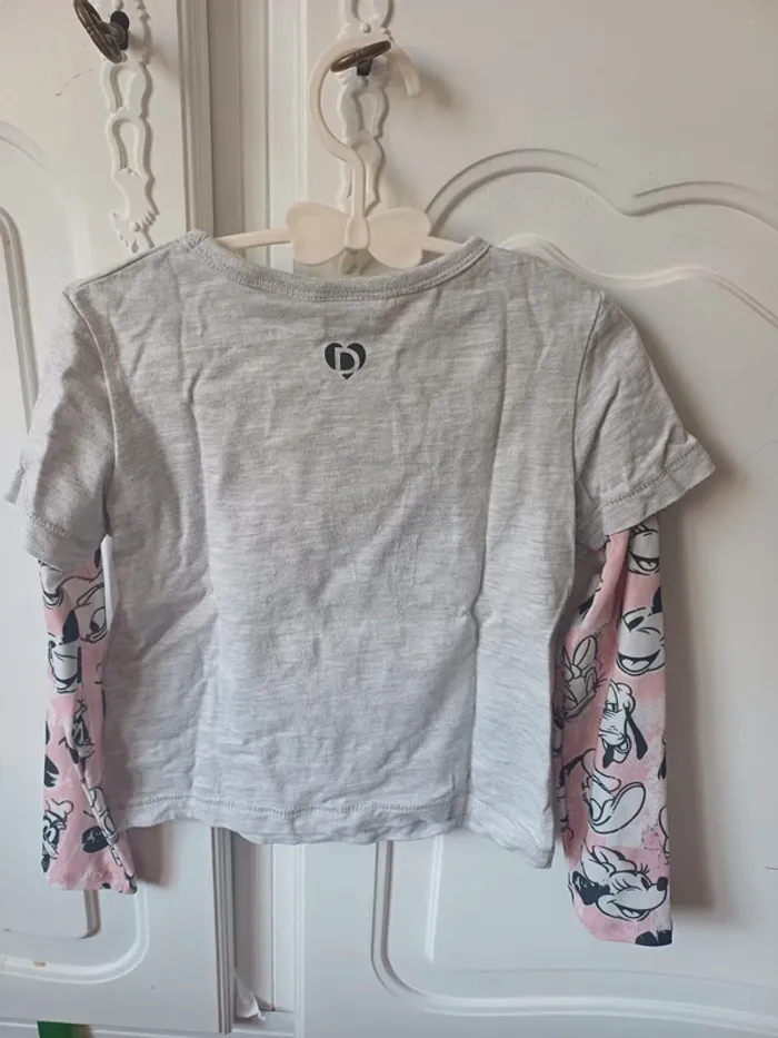 Tee-shirt manches longues effet superposé Desigual × Disney taille 5-6 ans - photo numéro 2