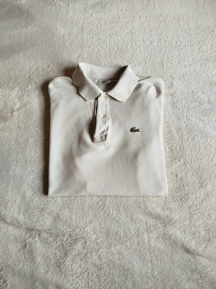 Polo vintage usa Lacoste blanc taille 4