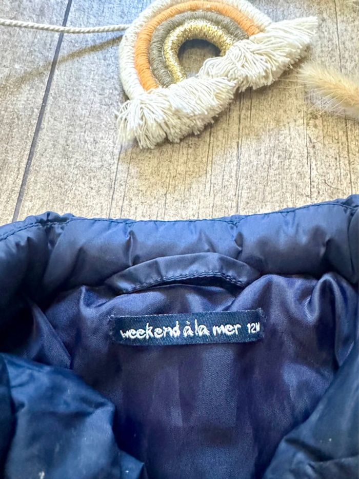 Blouson bleu marine doudoune 12mois weekend à la mer - photo numéro 2