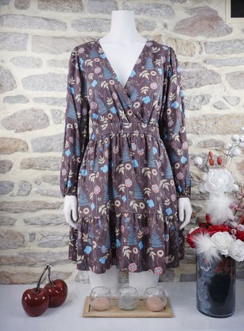 Robe forêt enchantée champêtre multicolore Femme taille 54 marque Boohoo 🌺 