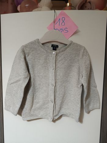 Gilet gris 18 mois 