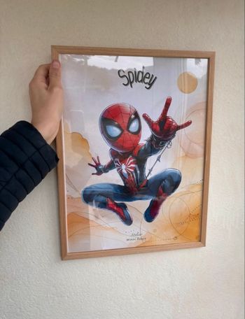 Cadre affiche Spidey format A3 - Spider Man - cadre inclus - pour enfant