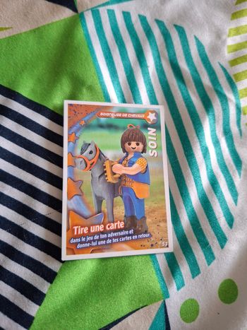 Carte playmobil soigneuse de chevaux 53