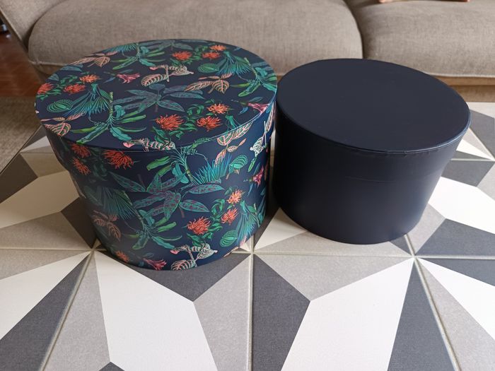 Lot de 2 boîtes de rangement rondes Hema