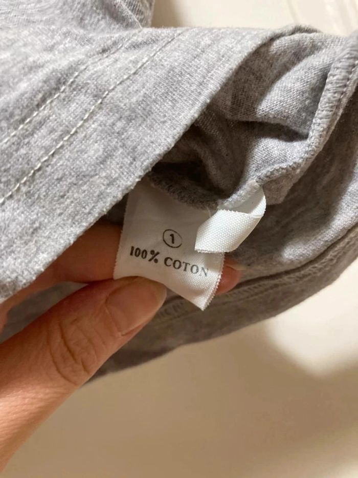 Crop top gris Myako brodé – Taille 1 - photo numéro 3