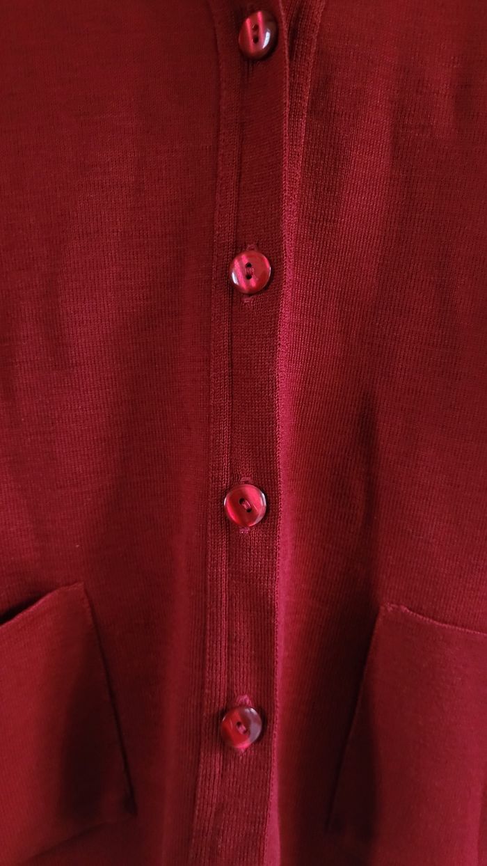 Cardigan Bordeaux - photo numéro 3