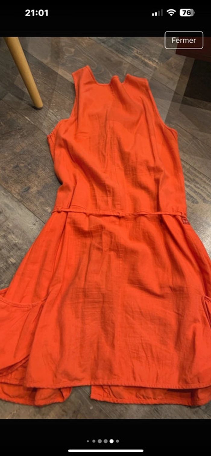Robe orange sans manche - photo numéro 6