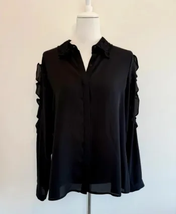 Magnifique chemise Karl Lagerfeld noir femme taille L neuf