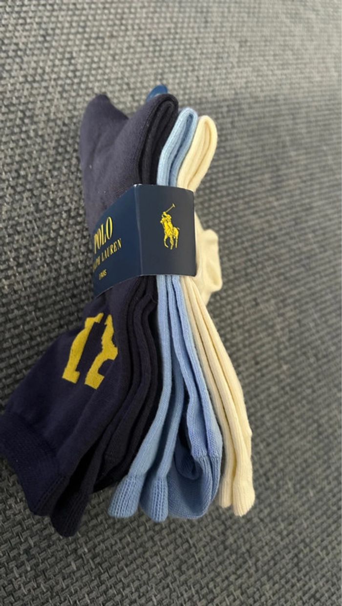 Pack de 3 paires de chaussettes Polo Ralph Lauren neuves taille unique - photo numéro 2