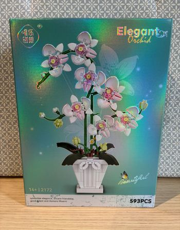 Jeu de Construction "Orchidée 3D" Fleur Décorative 593 Pièces