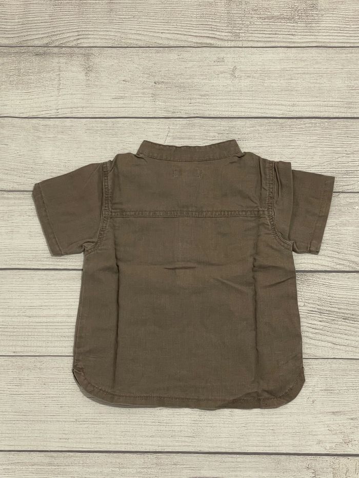 La halle - Chemise col Mao - marron - 18 mois - photo numéro 3
