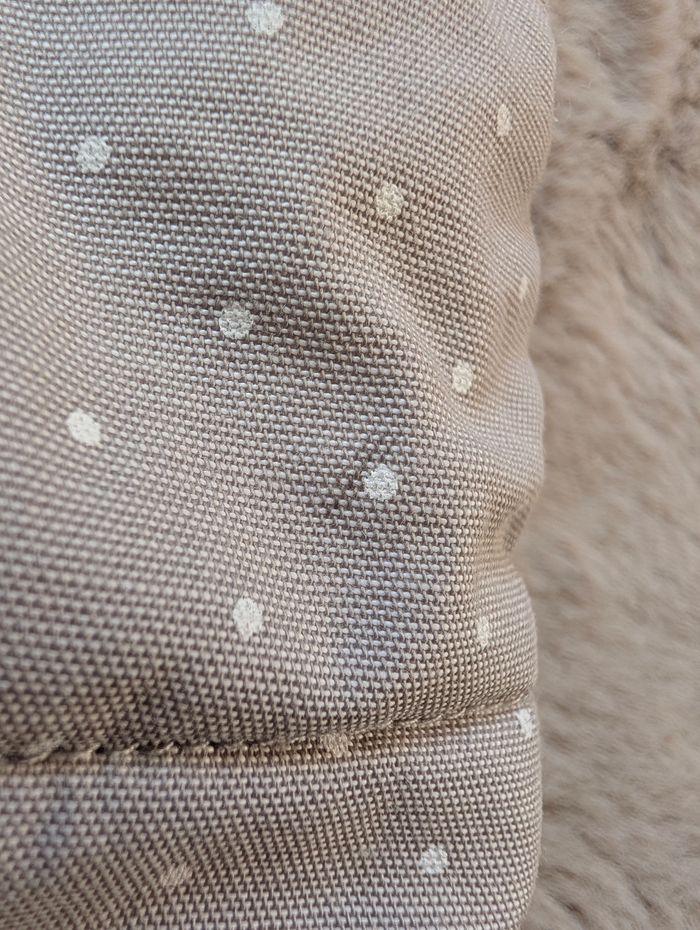 Combinaison pilote fille 3-6 mois OBAÏBI – grise à pois blancs – capuche fourrée – motif chat – TBE - photo numéro 8