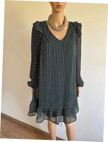 Robe imprimée à manches longues Naf Naf taille 34 jamais portée