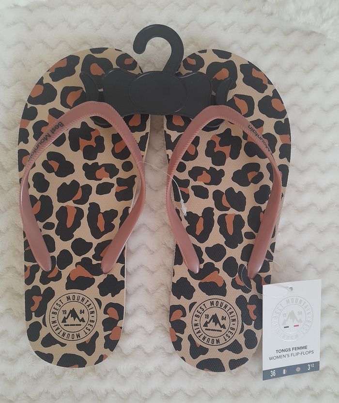 Tongs Best Mountain avec motif léopard taille 36 - photo numéro 2