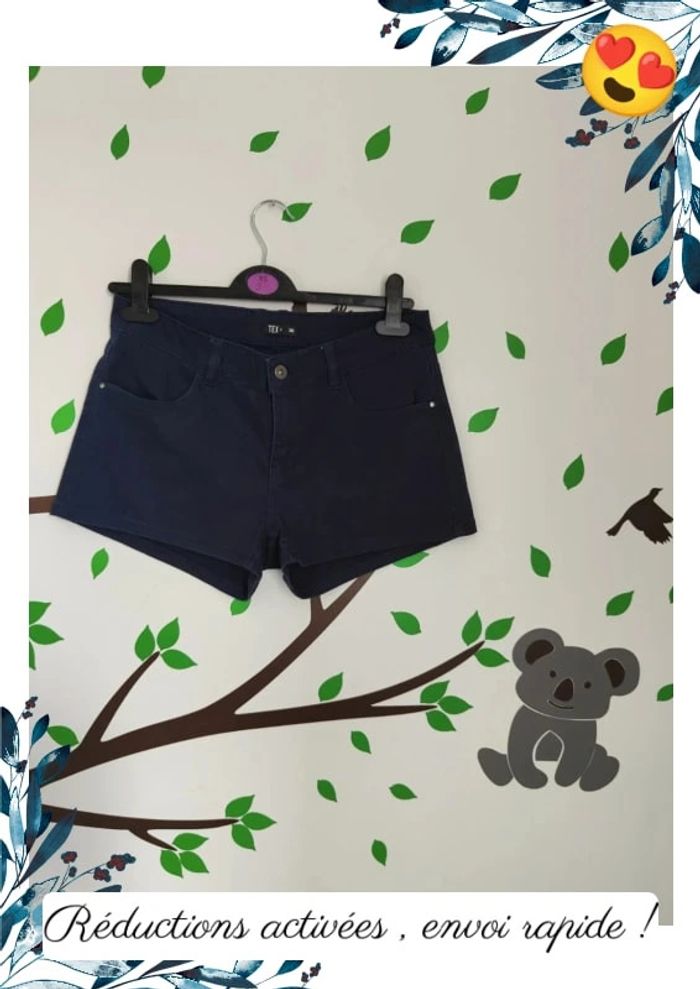 Short bleu marine femme M