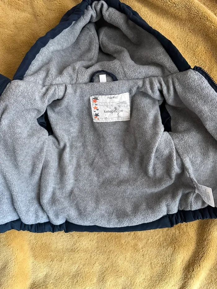 Manteau bébé 1 mois bleu marine - photo numéro 6