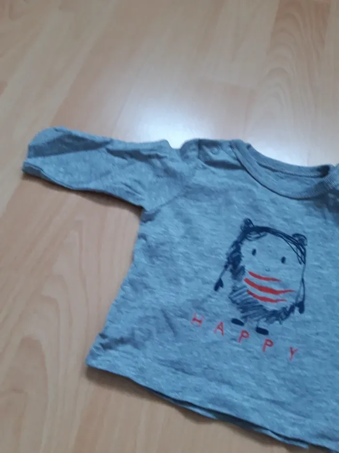 Tee-shirt manches longues 1 mois - photo numéro 2