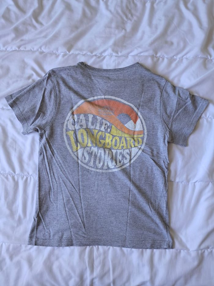 T shirt gris Longboard 10 ans