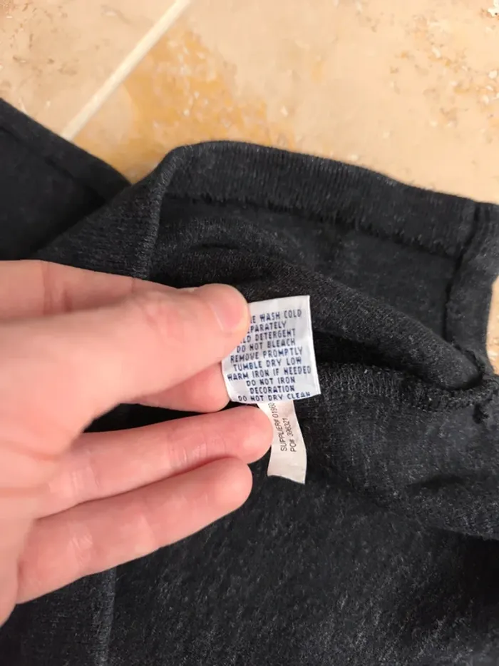Pull quart zip camionneur gris foncé logo vert Ralph Lauren homme L excellent état - photo numéro 12