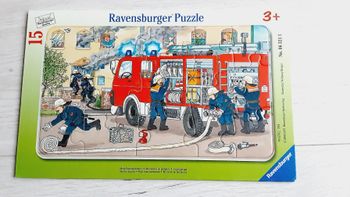 Jeu jouet puzzle 15 pièces Ravensburger thème pompiers
