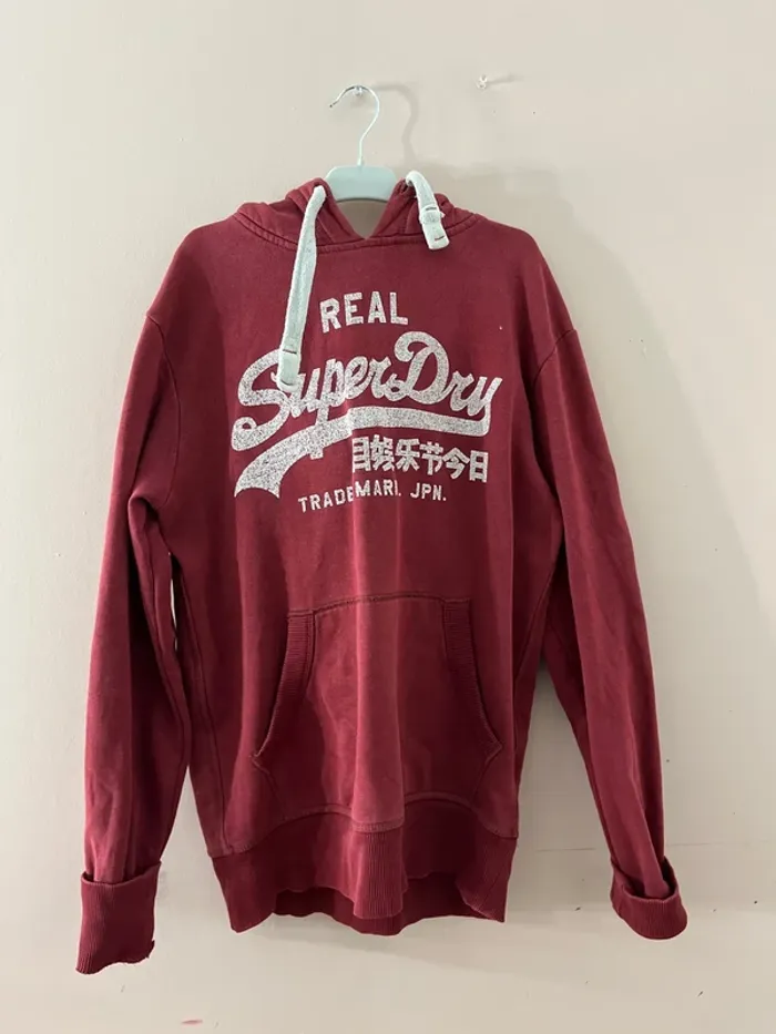 Sweat à capuche bordeaux