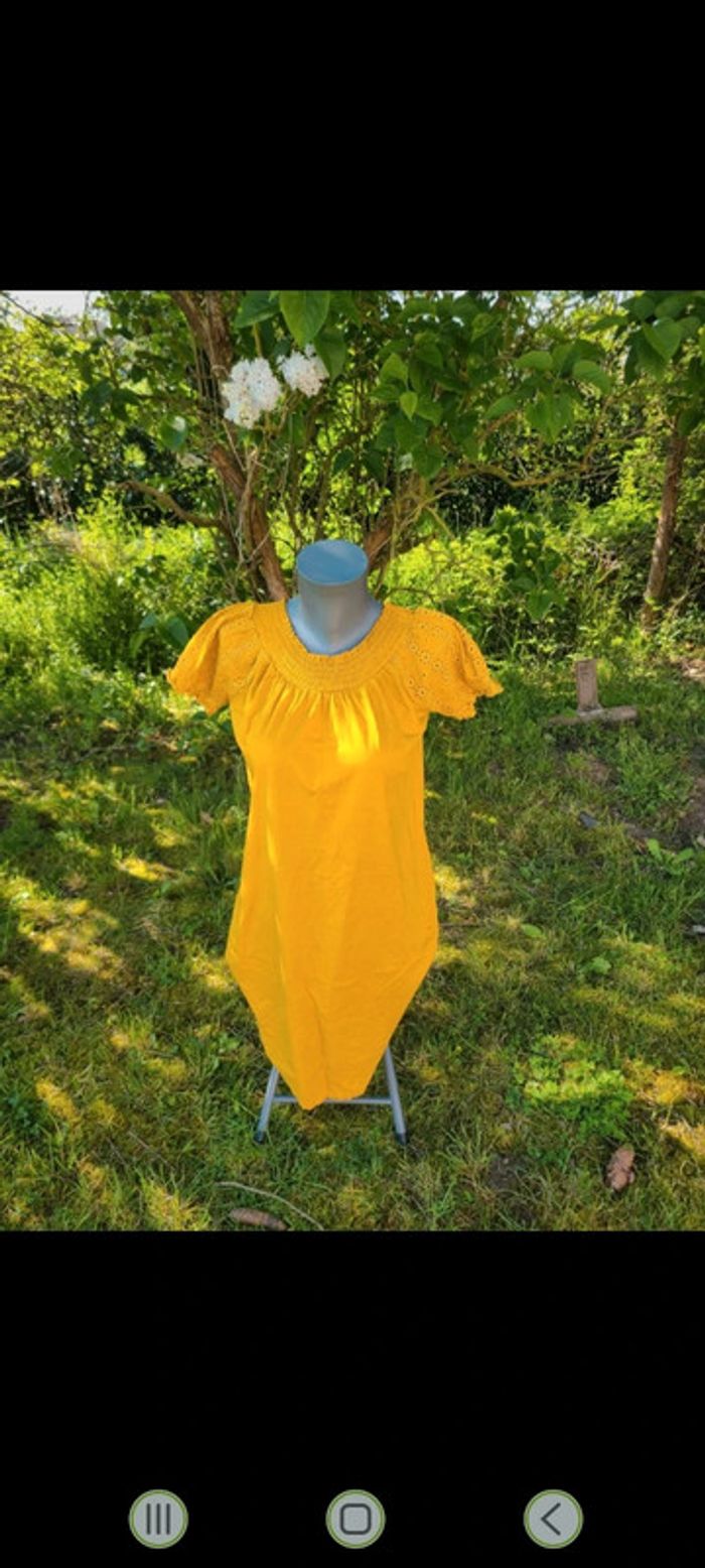 Robe moutarde été femme